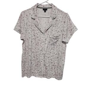 Tahari Intimates‎ & Sleepwear Womens Medium White Floral Pajama Top Classiccore